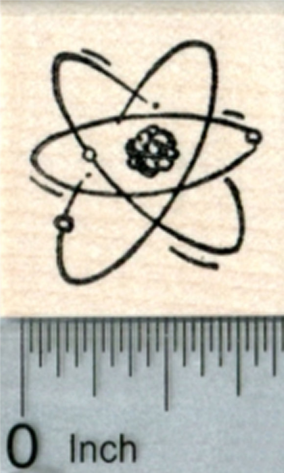 Atom Rubber Stamp, Chemistry Science Series