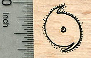 Hurricane Symbol Rubber Stamp, Meteorology Series, Weather