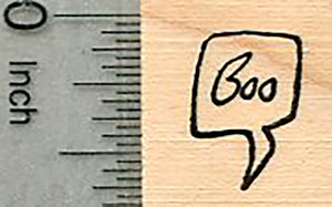 Boo Rubber Stamp, Word Balloon