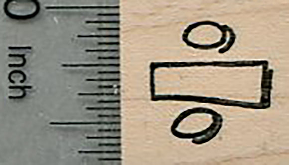 Division Sign Rubber Stamp, Math Series, Obelus