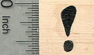 Exclamation Point Rubber Stamp, Math Series Factorial