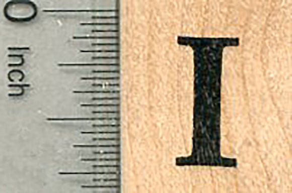 Capital I Rubber Stamp