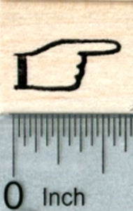 Pointer Finger Rubber Stamp, Small (Pointing Right)