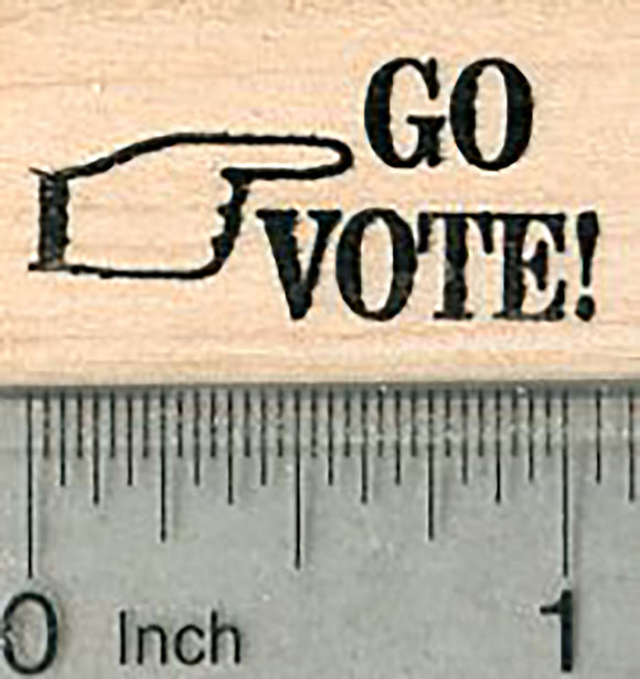 Voting Rubber Stamp, Go Vote with Finger
