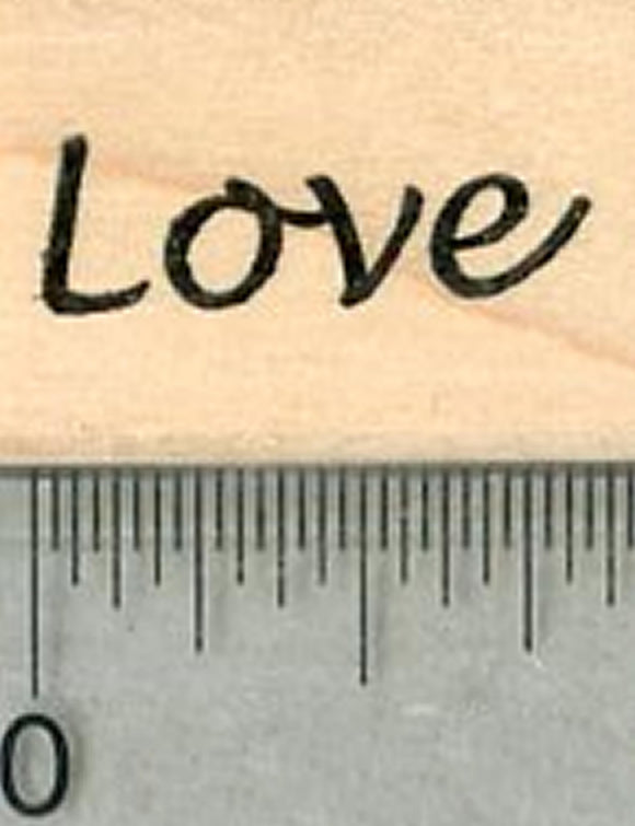 Love Rubber Stamp, Text