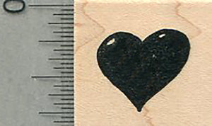 Small Heart Rubber Stamp