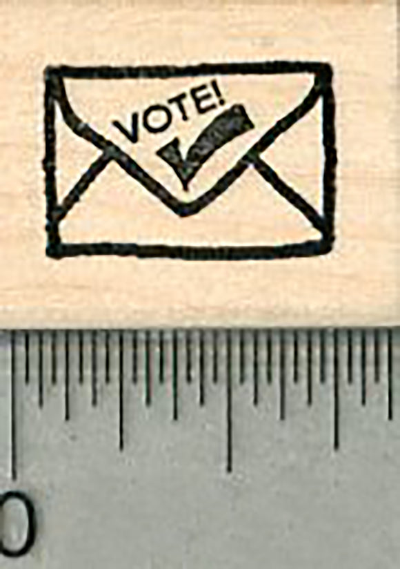 Vote By Mail Rubber Stamp, Small Ballot Envelope