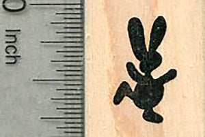 Tiny Bunny Rubber Stamp, Easter Series, Silhouette Dancing
