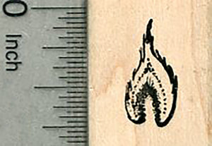 Small Flame Rubber Stamp, Great to top candles