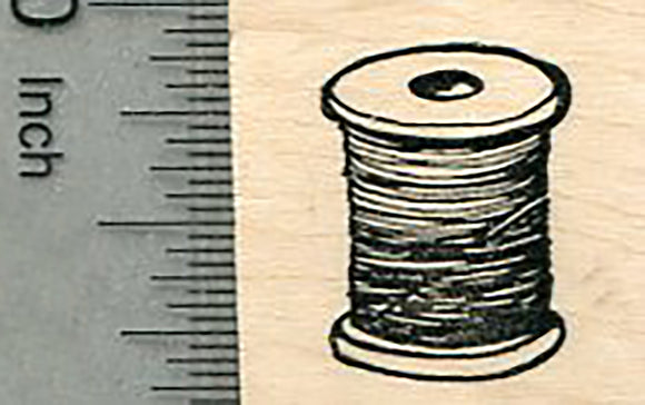 Small Thread Rubber Stamp, Sewing Series