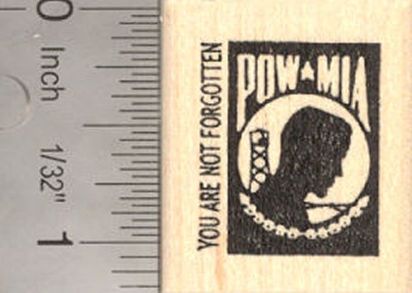 POW MIA Rubber Stamp, You Are Not Forgotten