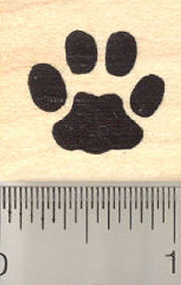 Cat Paw Print Rubber Stamp