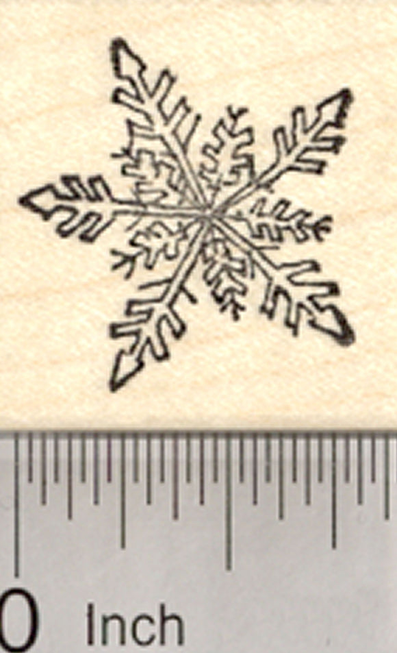 Snowflake Rubber Stamp, Snow Flake Falling, Holiday Season