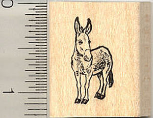 Tiny Donkey Rubber Stamp