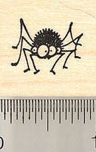 Goofy Eyed Spider Rubber Stamp
