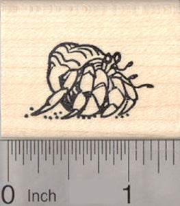 Small Hermit Crab Rubber Stamp