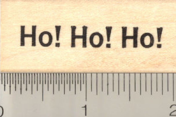 Ho Ho Ho Rubber Stamp, Christmas Santa Saying