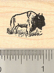 Tiny Bison Rubber Stamp, American Buffalo