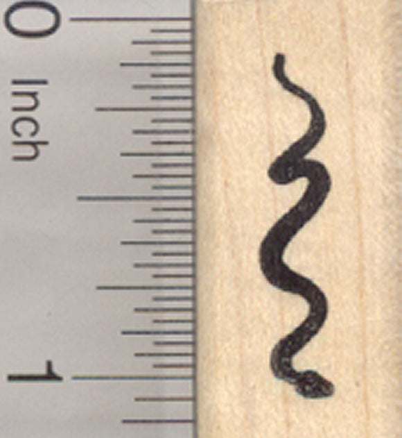 Snake Silhouette Rubber Stamp, Small
