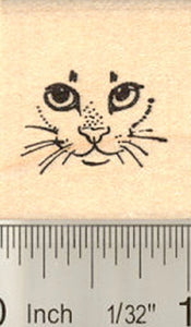 Tiny Cat Face Rubber Stamp