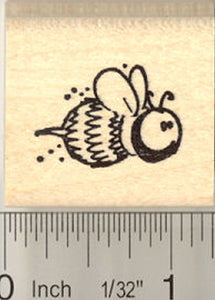 Cute Bee Rubber Stamp