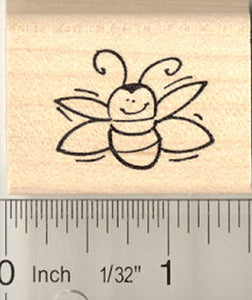 Cute Flying Bug Rubber Stamp