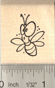 Cute Big-Eyed Bug Rubber Stamp