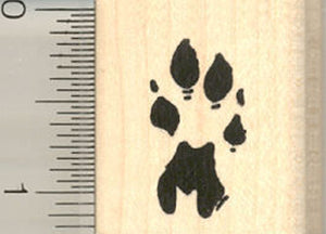 Cheetah Paw Print Rubber Stamp