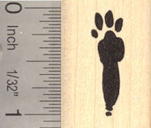 Bunny Paw Print Rubber Stamp