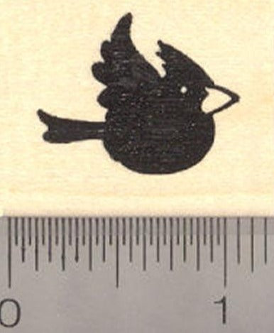 Small Cardinal Bird Rubber Stamp