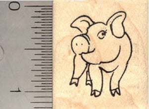 Small Pig Rubber Stamp
