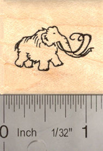 Tiny Mammoth Rubber Stamp (Extinct Megafauna)