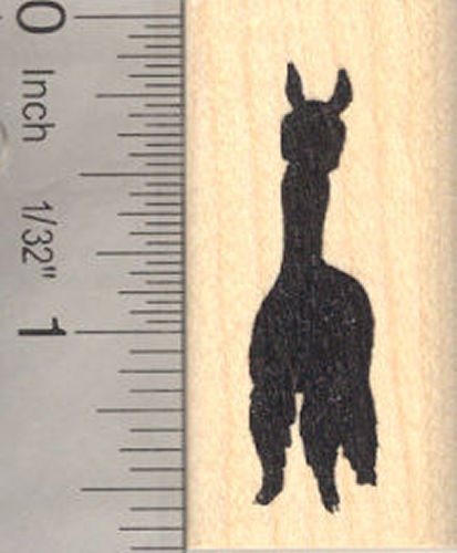 Alpaca Silhouette Rubber Stamp