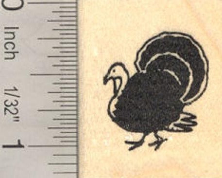 Small Turkey Rubber Stamp Thanksgiving