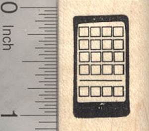 Smartphone Rubber Stamp, Cell Phone