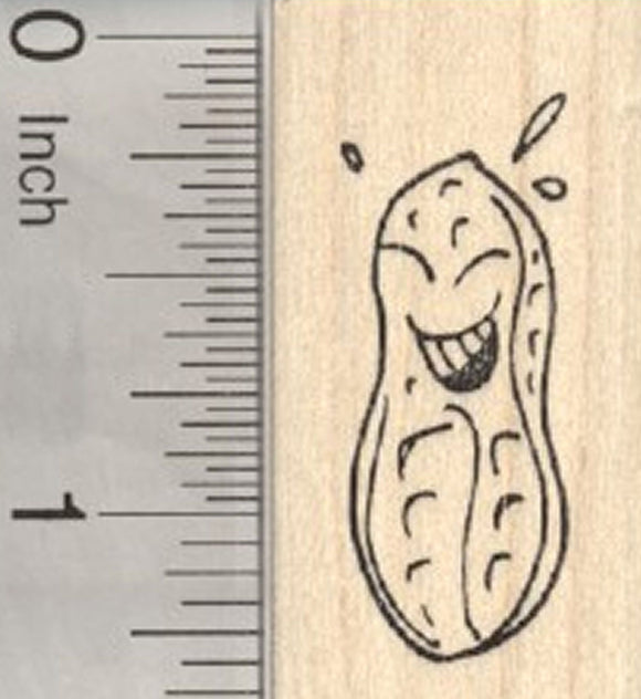Laughing Peanut Rubber Stamp