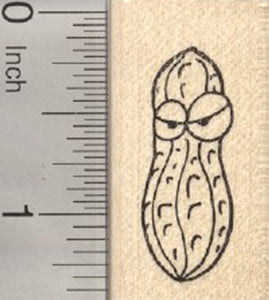 Angry Peanut Rubber Stamp, Annoyed