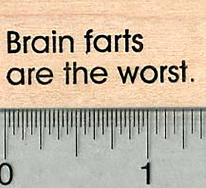 Zombie Saying Rubber Stamp, Brain Farts are the Worst