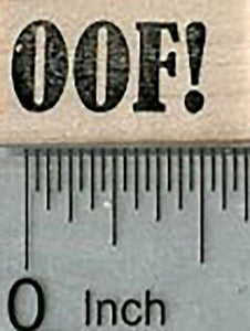 Oof! Rubber Stamp, Text, Word Stamp