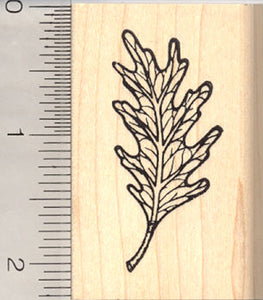 Oak Leaf Rubber Stamp, Falling from Tree