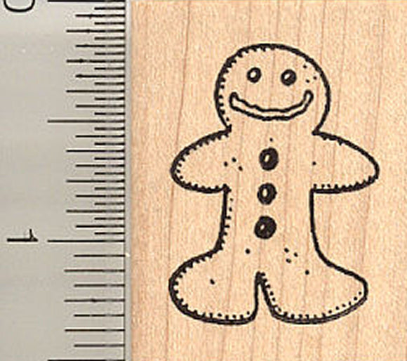 Gingerbread Man Rubber Stamp
