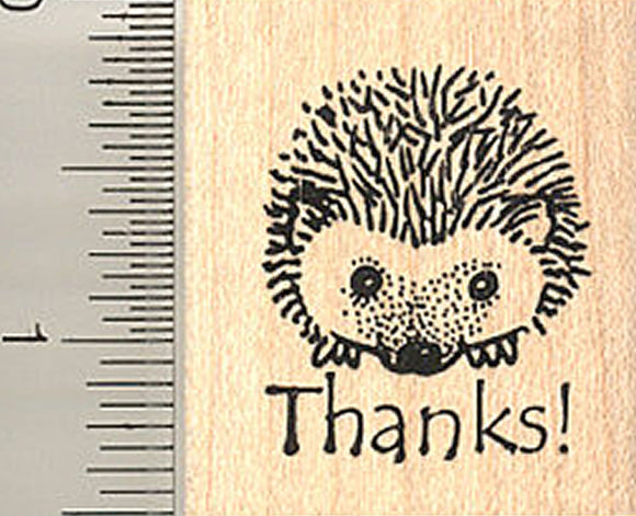 Thank you Hedgehog Rubber Stamp