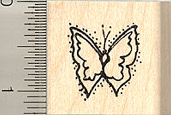 Small Butterfly Rubber Stamp