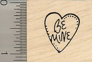 Be Mine Valentine Heart Rubber Stamp