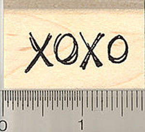 Xoxo Hugs and Kisses Rubber Stamp