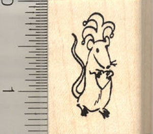 Tiny Rat Fool For Love Rubber Stamp