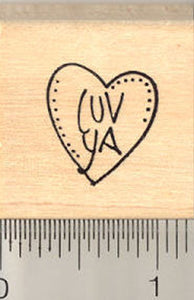 Tiny Luv Ya Heart Rubber Stamp