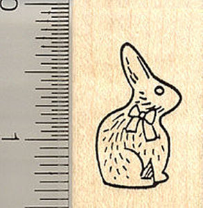 Small Chocolate Easter Bunny Rubber Stamp
