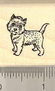 Tiny Cairn Terrier Rubber Stamp