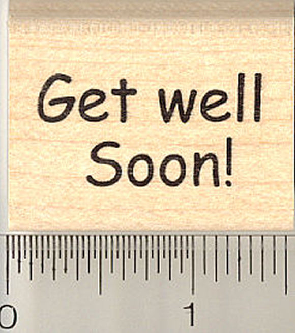 Get Well Soon! Rubber Stamp